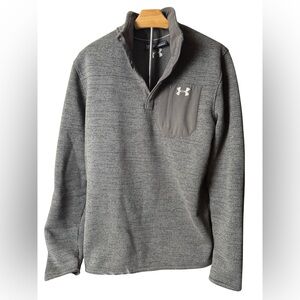 Under Armour Coldgear Henley Specialist Grid Fleece Sweater Large